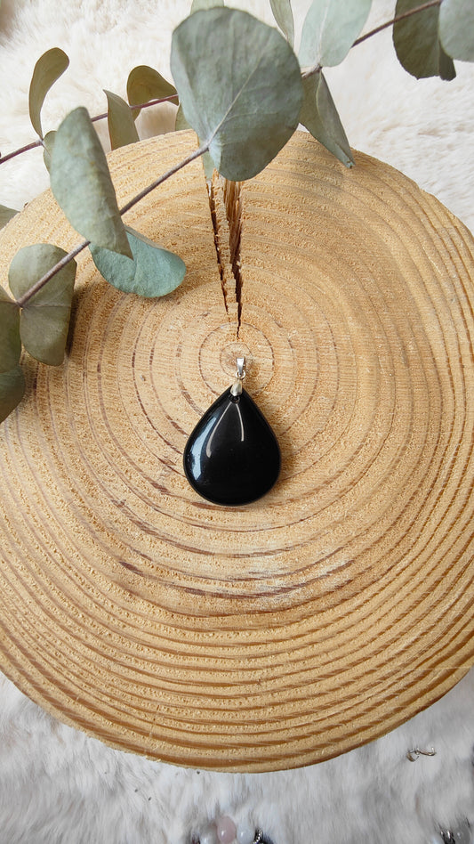 Obsidienne noire - Pendentif - Goutte