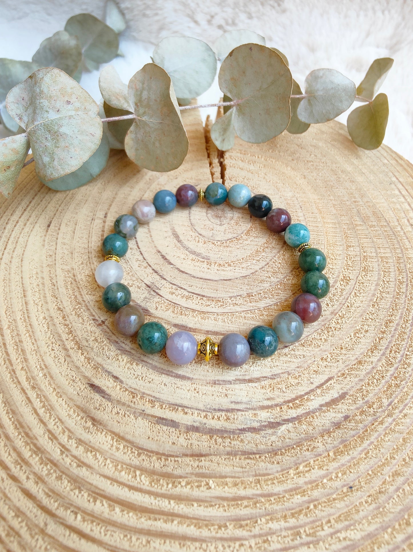 Bracelet - Agate indienne (8 mm)